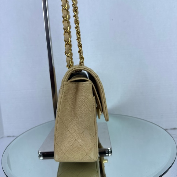 CHANEL CC CAVIAR LEATHER DOUBLE FLAP BAG GHW - Picture 2 of 16